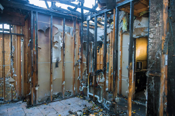Professional Fire Damage Restoration technician working in Vashon, WA